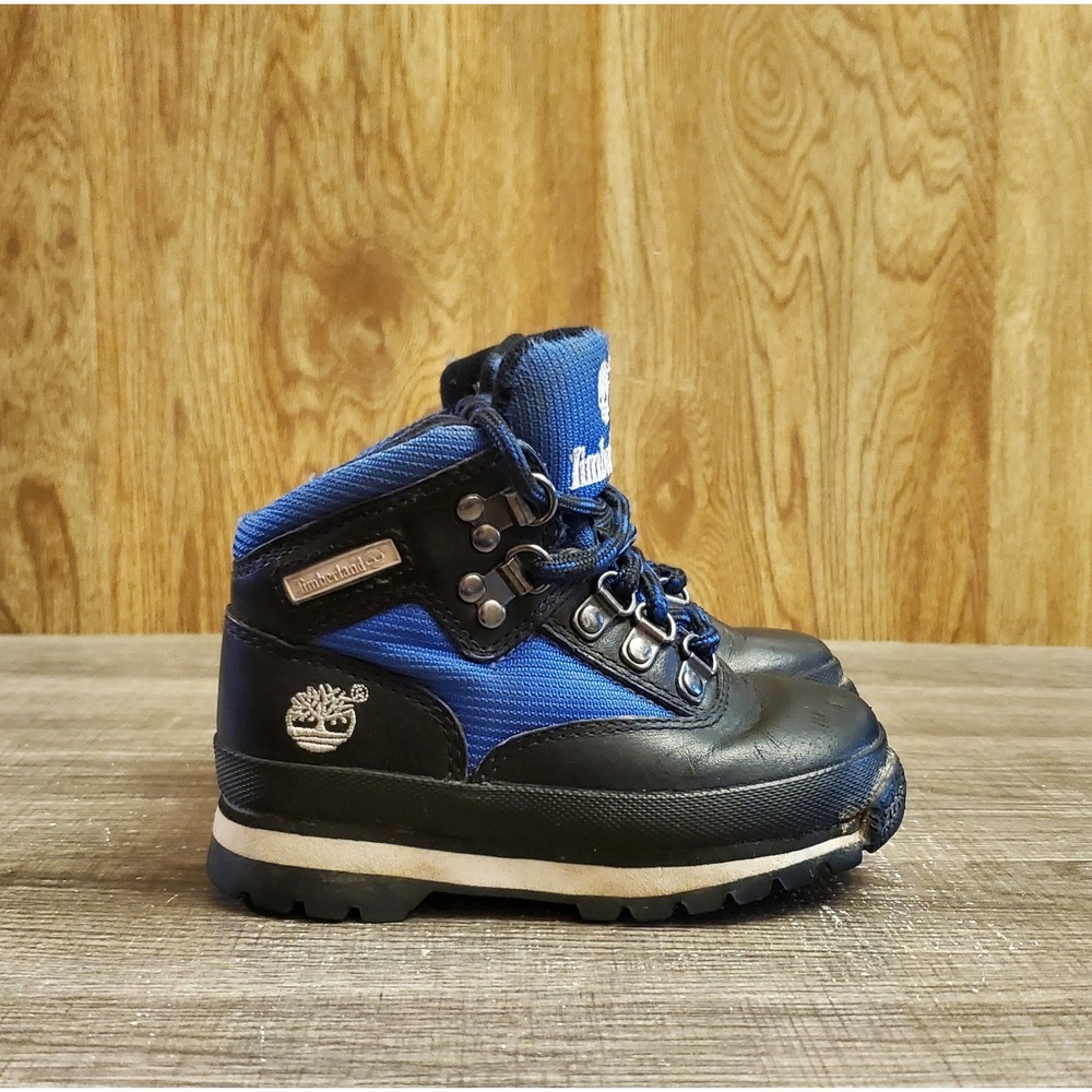 Timberland Euro‎ Hiking Boots Toddler Size 7 Black Blue